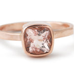 Cushion Cut Morganite ring BFCM Stock Ring OFK4431-ecom