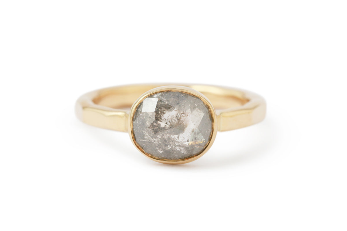 1.55 carat Horizontal Rustic Diamond Ring Rings OFK4442