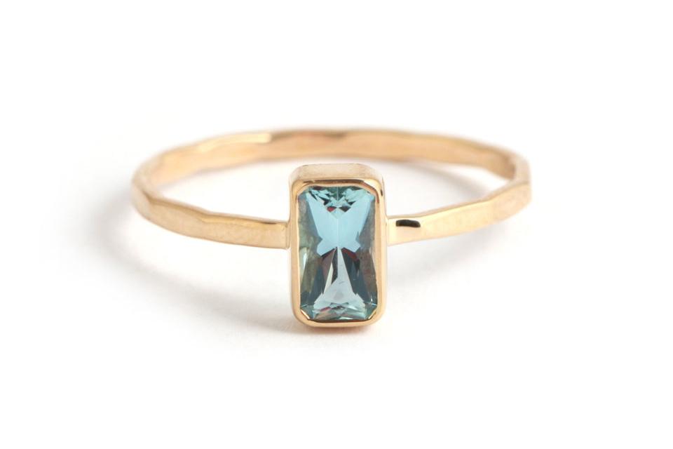 Vietnamese Aquamarine Baguette Ring BFCM Stock Ring OFK4444_0d13dda6-cb7a-494b-8558-9596a78c4e62