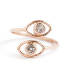 Rose Gold Danburite Spiral Ring BFCM Stock Ring OFK4448_cead5c49-3978-4405-890b-f9902d225ead