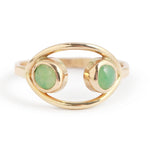 Chrysoprase Double Eye Ring BFCM Stock Ring OFK4451_f7c8d5be-14e6-4734-b5eb-44bdfa48457f