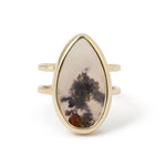 Double Band Landscape Agate Ring BFCM Stock Ring OFK4468-2