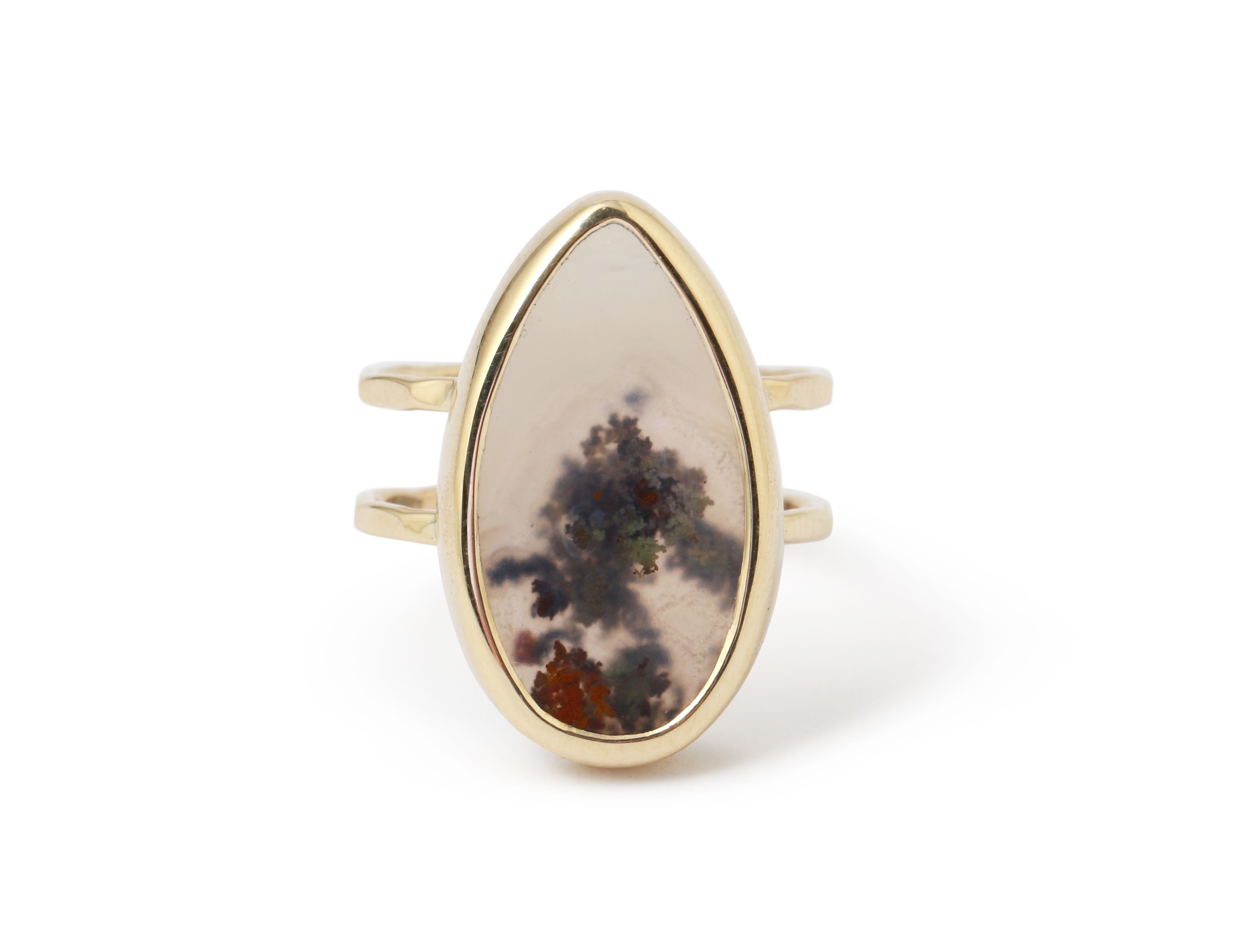 Double Band Landscape Agate Ring BFCM Stock Ring OFK4468-2