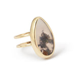 Double Band Landscape Agate Ring BFCM Stock Ring OFK4468-3