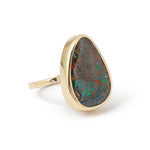 Stained Glass Boulder Opal Ring BFCM Stock Ring OFK4469-3