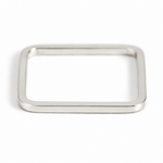 Silver Square Stacking Ring Stock Ring Polished_Silver_Rectangular_Frame