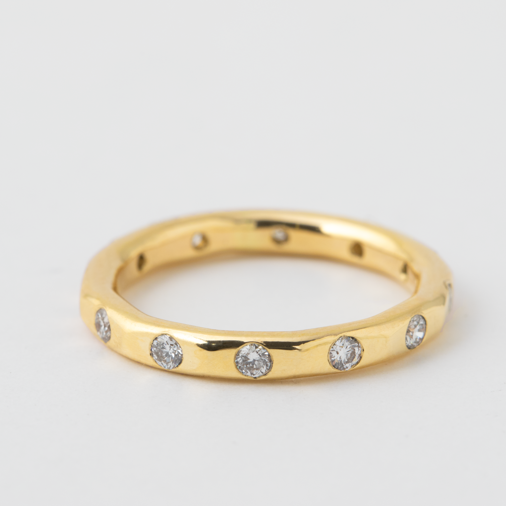 Flush Set 2mm Diamond Band - 18k Yellow Gold HIDDEN R1079G-18