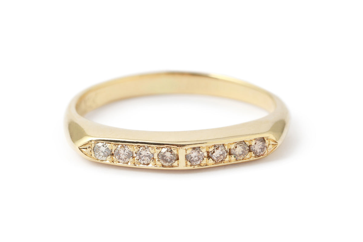 Gold and White Diamond Gracia Ring by Ladha Stock Ring R10GCD-3