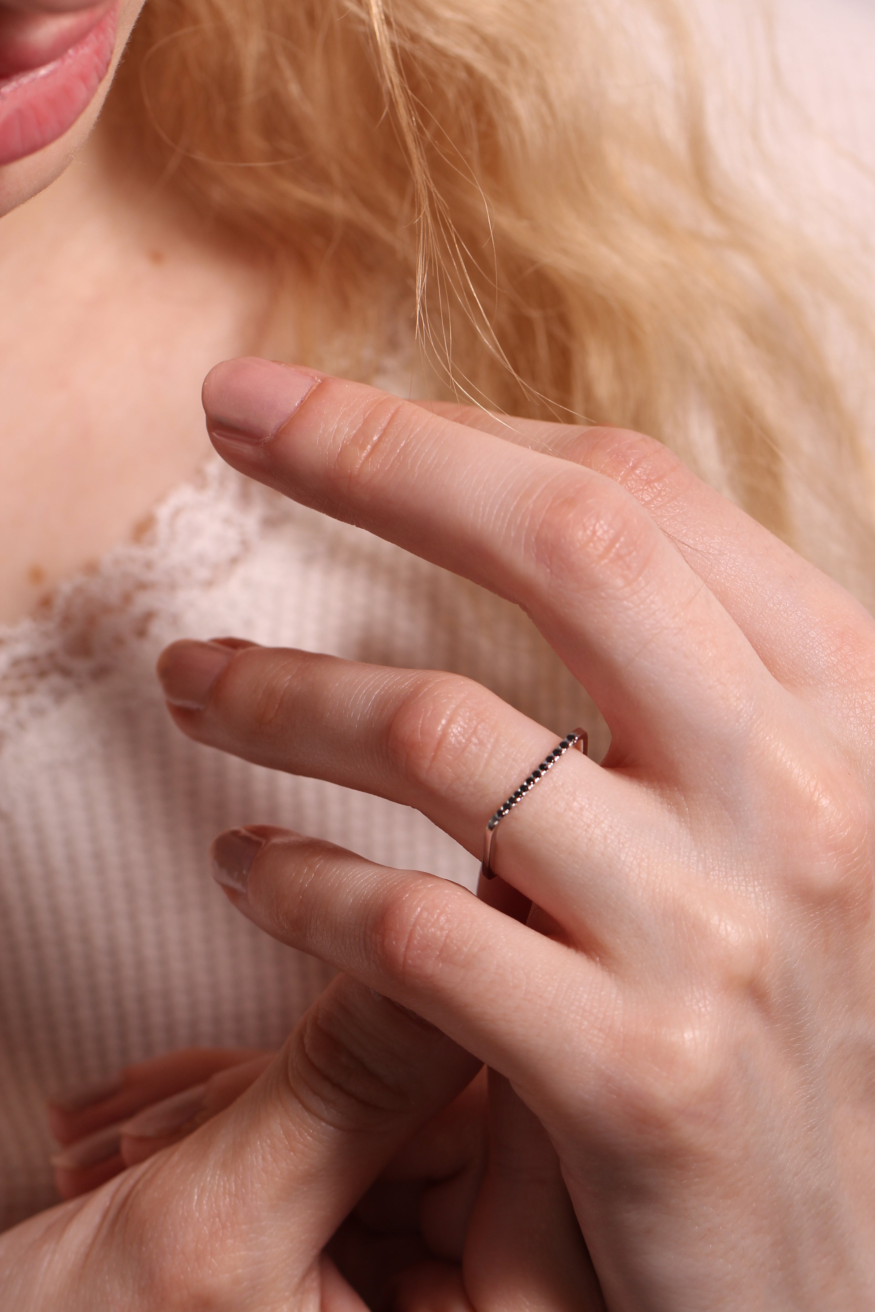 Black Diamond Square Ring RING R1288WGBLK_OM