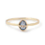 Small Micropave Bezel Wrapped Sapphire Ring Rings R1314BS