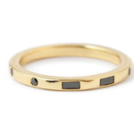 Black Diamond Morse Code 'I Love You' Band Rings R1330G-18BLK