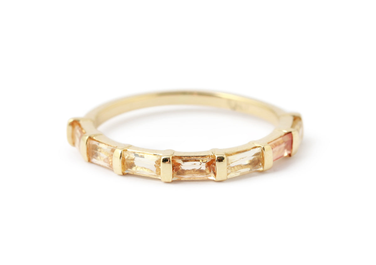 Farrah Topaz Baguette Ring by Ladha Stock Ring R18GT-4