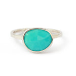 Freeform Turquoise Ring Silver 6 BFCM Stock Ring R959-2