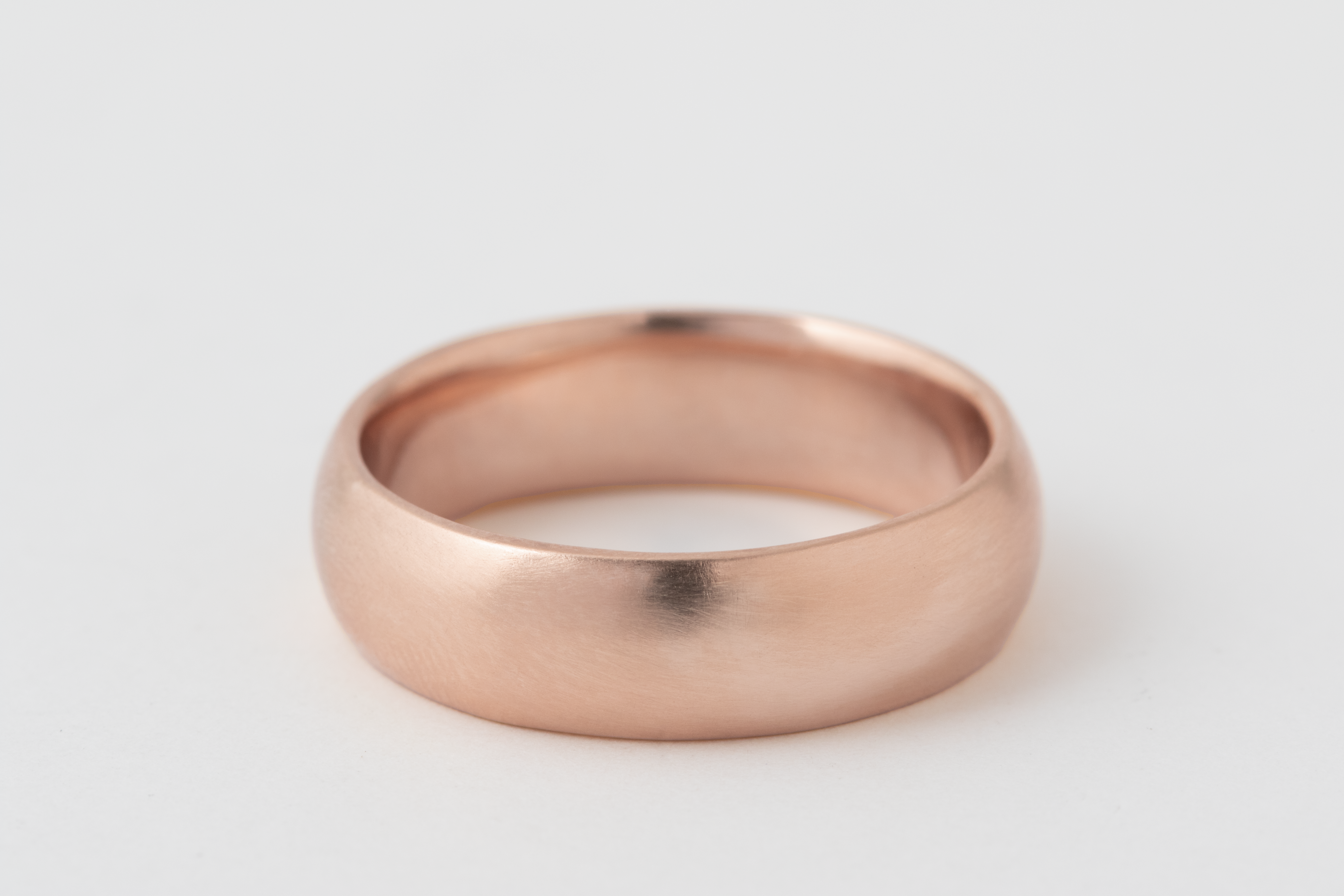 6mm Domed Smooth Band - 14K Rose Gold HIDDEN Rose_Top_R1083_RD_14K_1