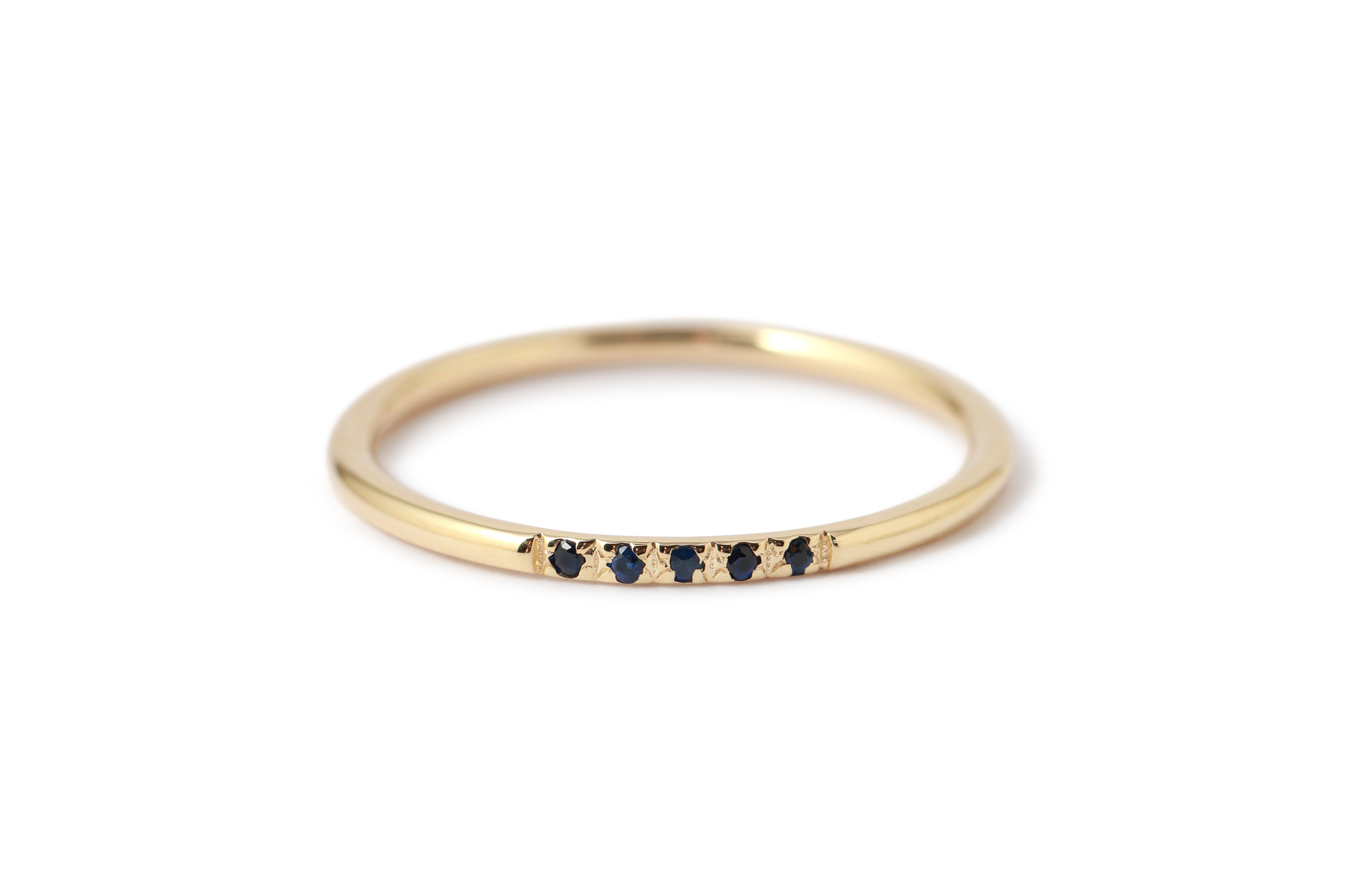 Petite 5 Sapphire Band Stock Ring SJ_1S-15