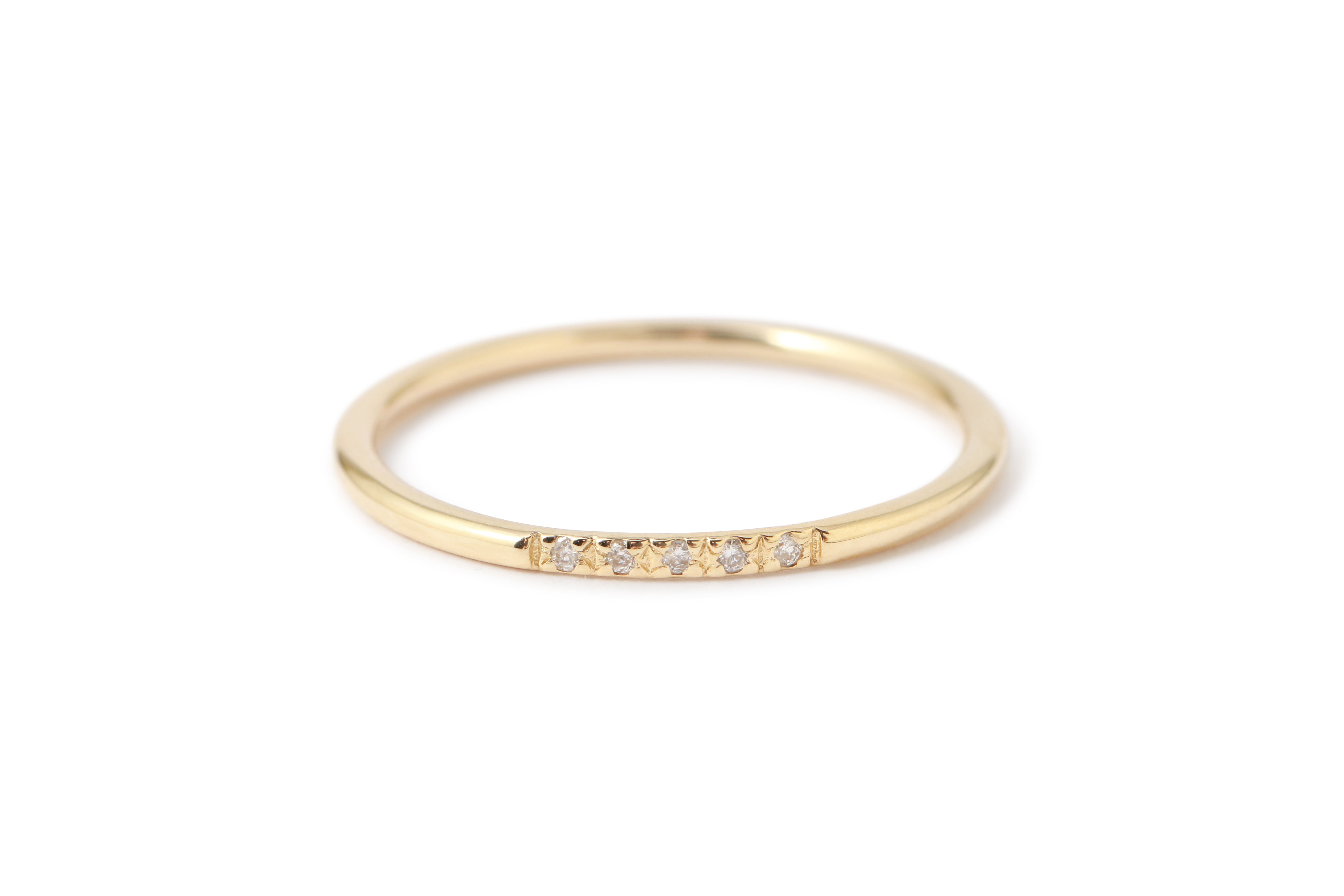 Petite 5 Diamond Band Stock Ring SJ_2D-2