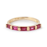 Ruby Baguette Pillar Ring Stock Ring SJ_6R