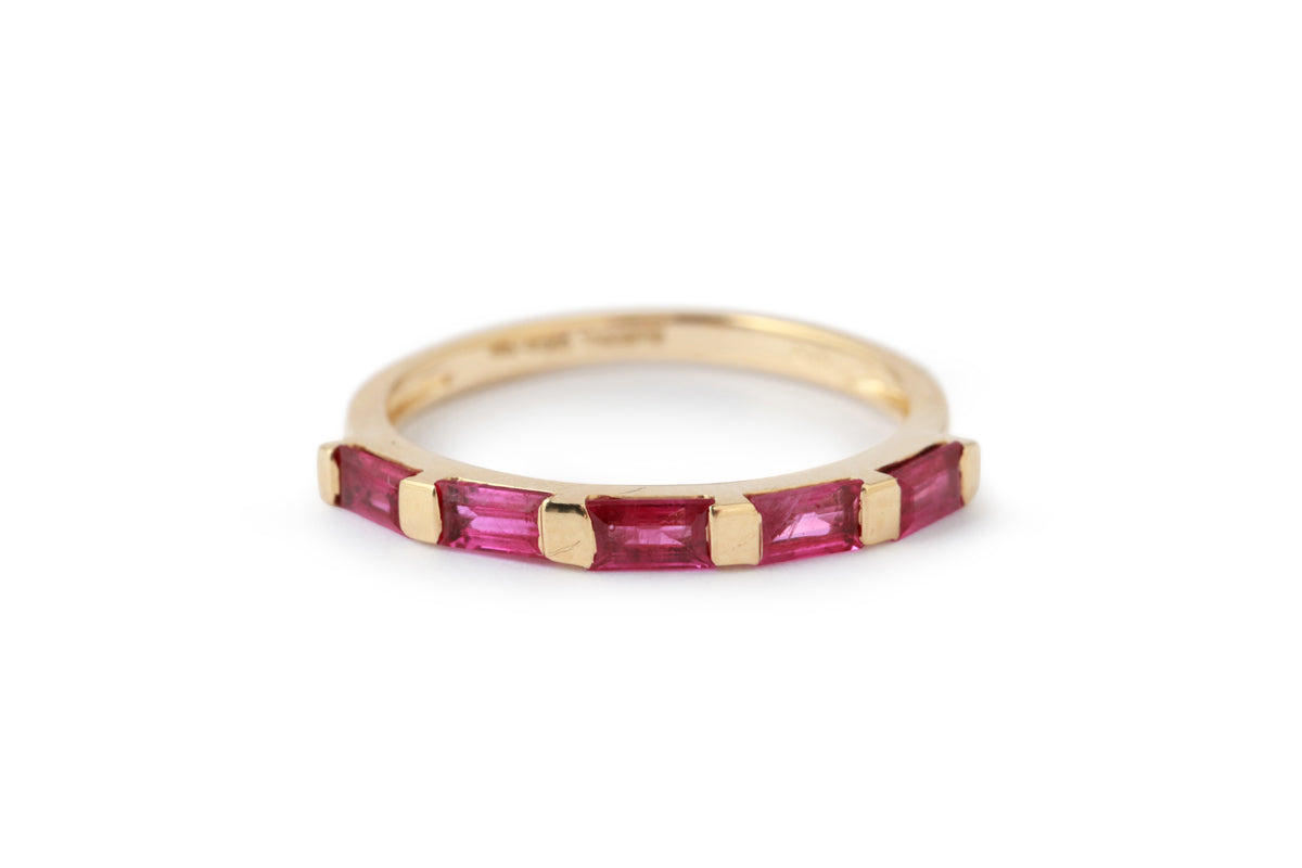 Ruby Baguette Ring Stock Ring SJ_6R