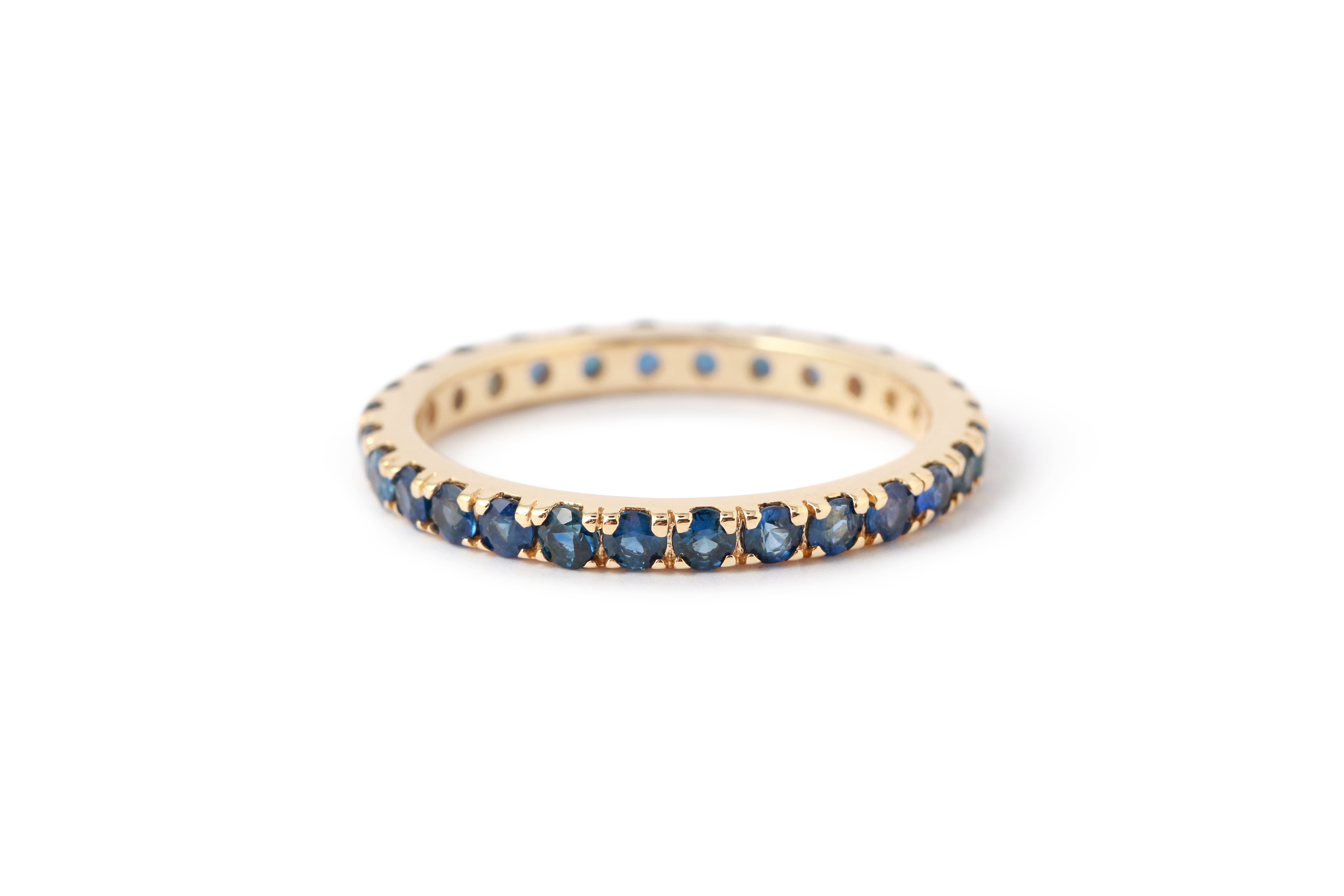 Sapphire Eternity Band Stock Ring SJ_6s-1