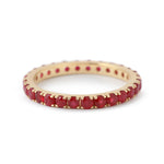 Round Ruby Eternity Band Stock Ring SJ_7R