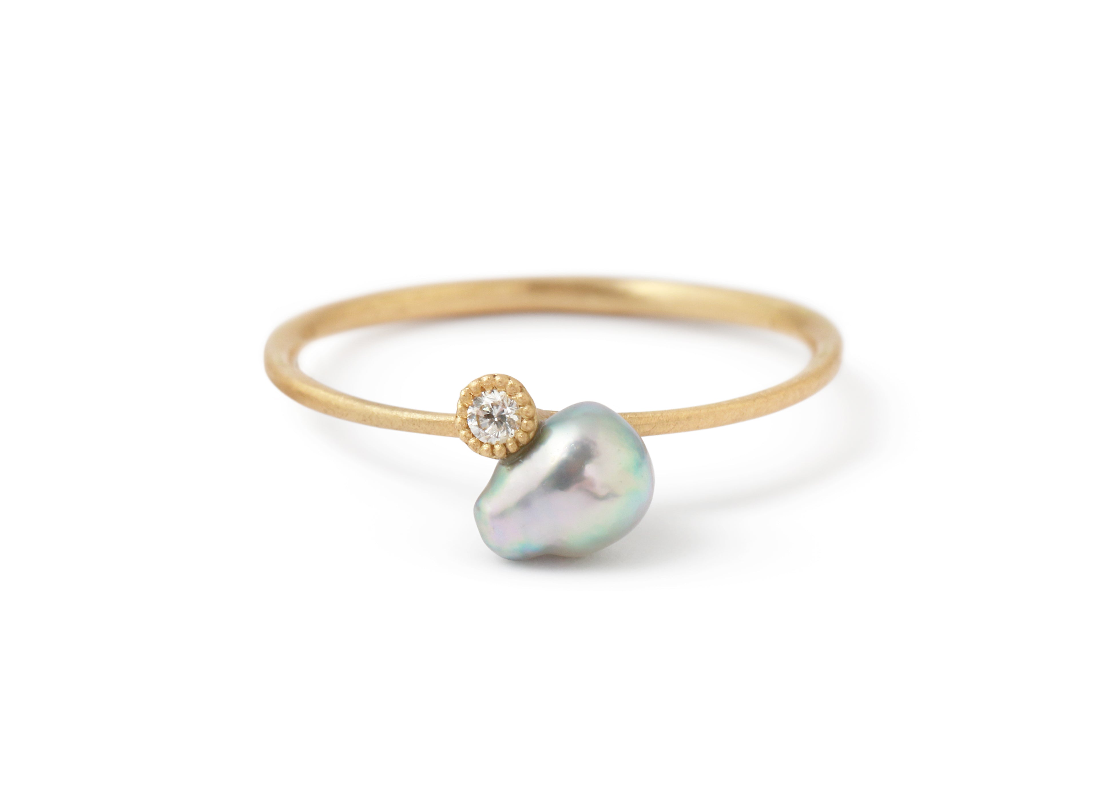 Baby Akoya Pearl Dia Ring by Shinkai SK_BA00-D