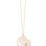 Medium Petal Pearl Dia Necklace by Shinkai SK_PE06-MD