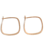 3/4 Inch Square Hoops Earrings SMSQHG