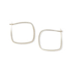 3/4 Inch Square Hoops Earrings SMSQHS-1