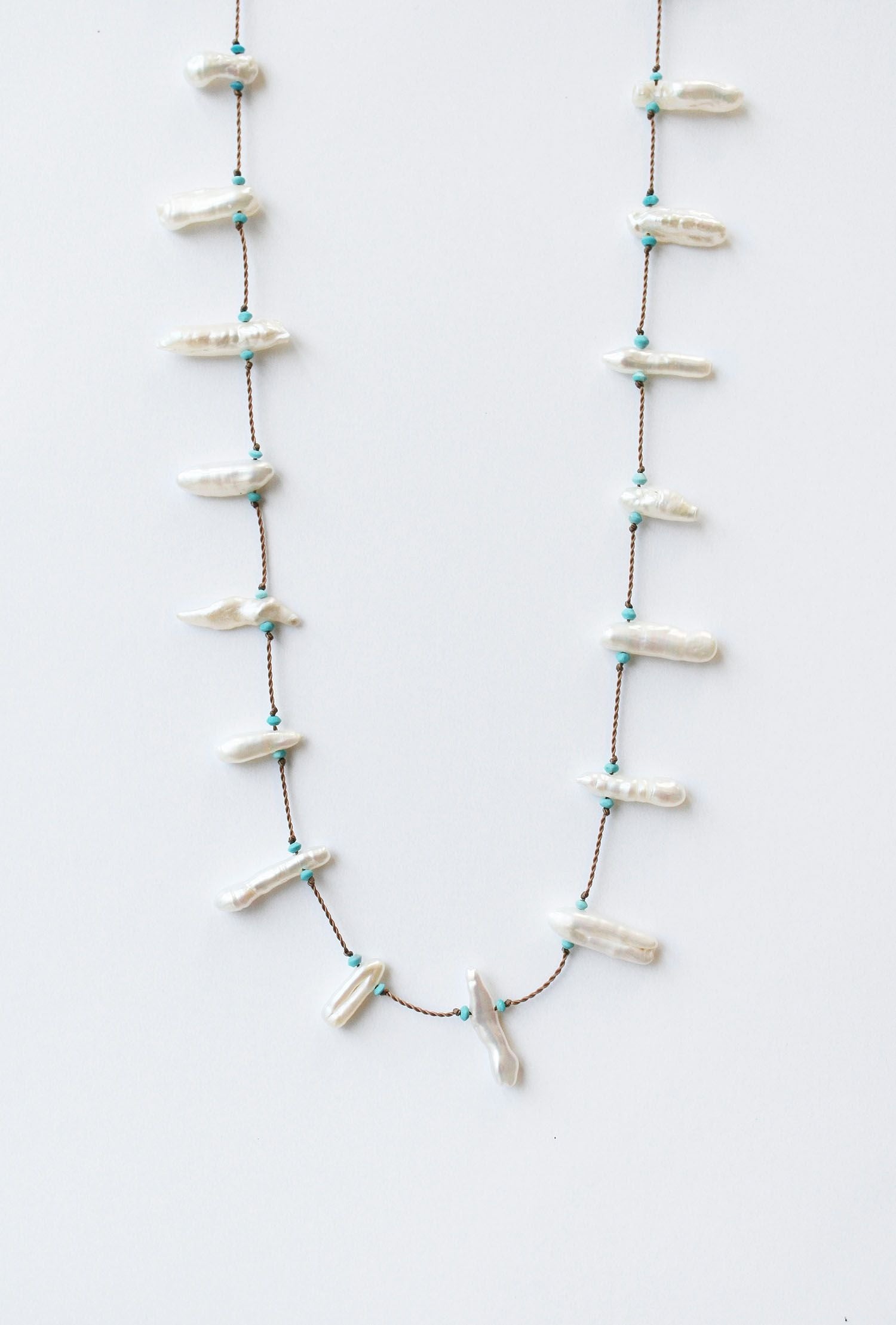 Isla Pearl Necklace by See Real Flowers Turquoise NECKLACE SRFISLAN-1