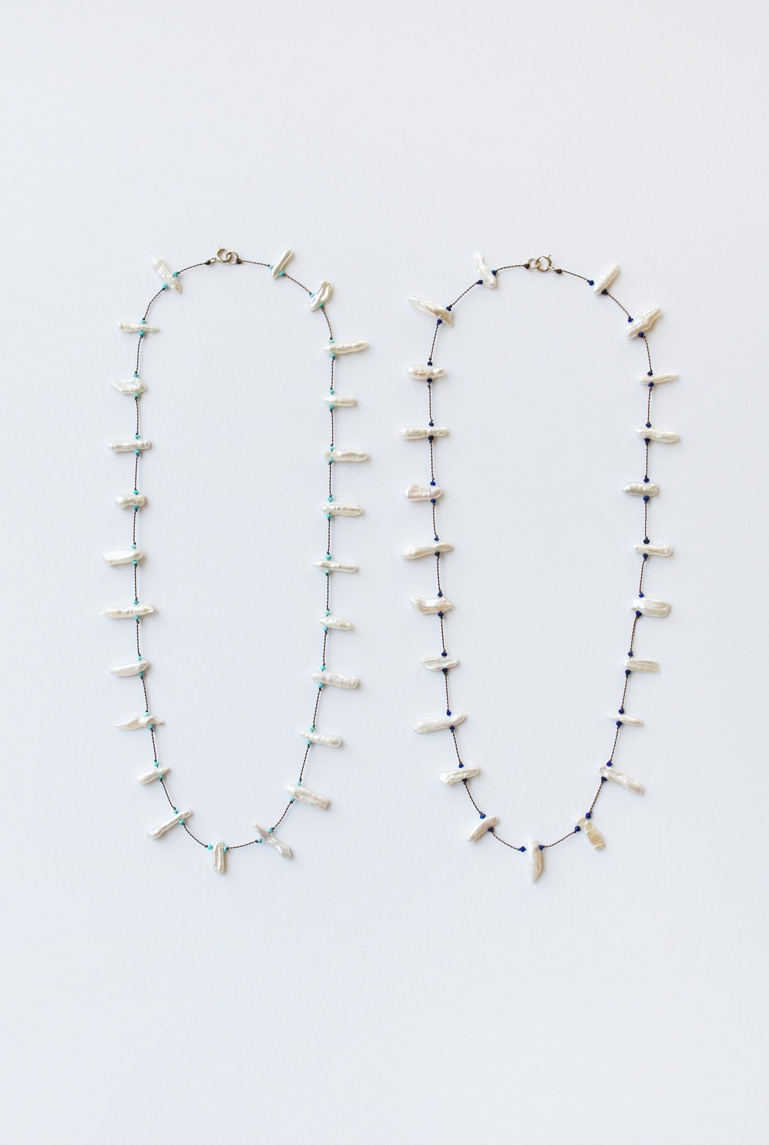 Isla Pearl Necklace by See Real Flowers Lapis NECKLACE SRFISLAN-2