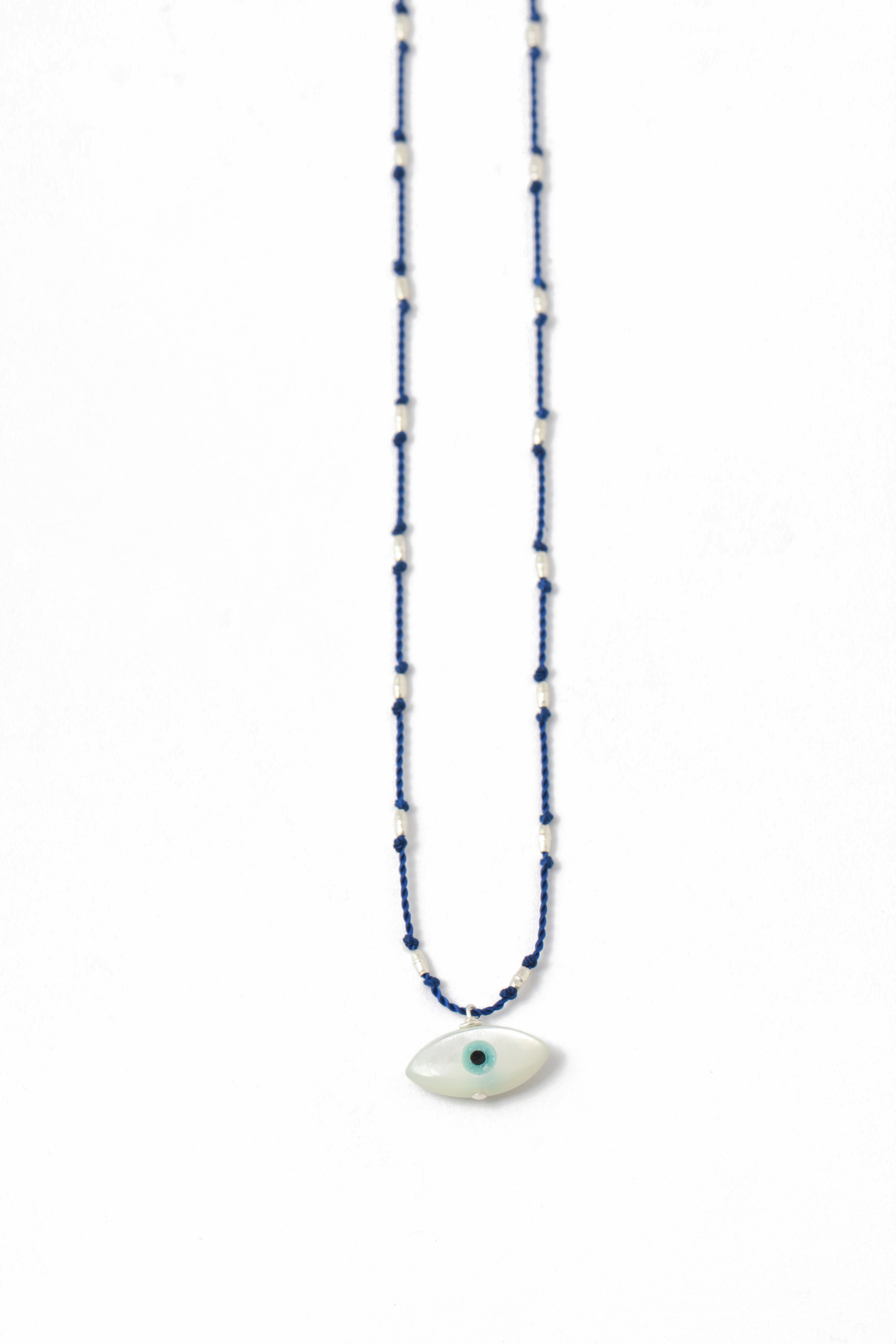 Evil Eye Necklace by See Real Flowers Indigo NECKLACE SRF_EYENECK-I