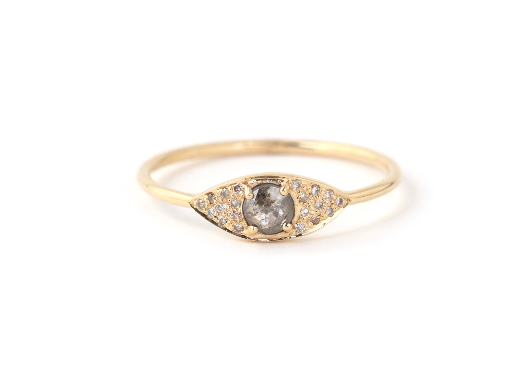 Rosecut Grey Diamond Eye Ring by Celine Daoust Stock Ring Screen_Shot_2025-09-29_at_4.58.33_PM