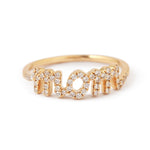 Pave Diamond "Mom" Ring by Tiffany Yan Stock Ring TY_2040DIA_cadfb1e3-6ce0-4d05-bbbe-2718e60b4cc2