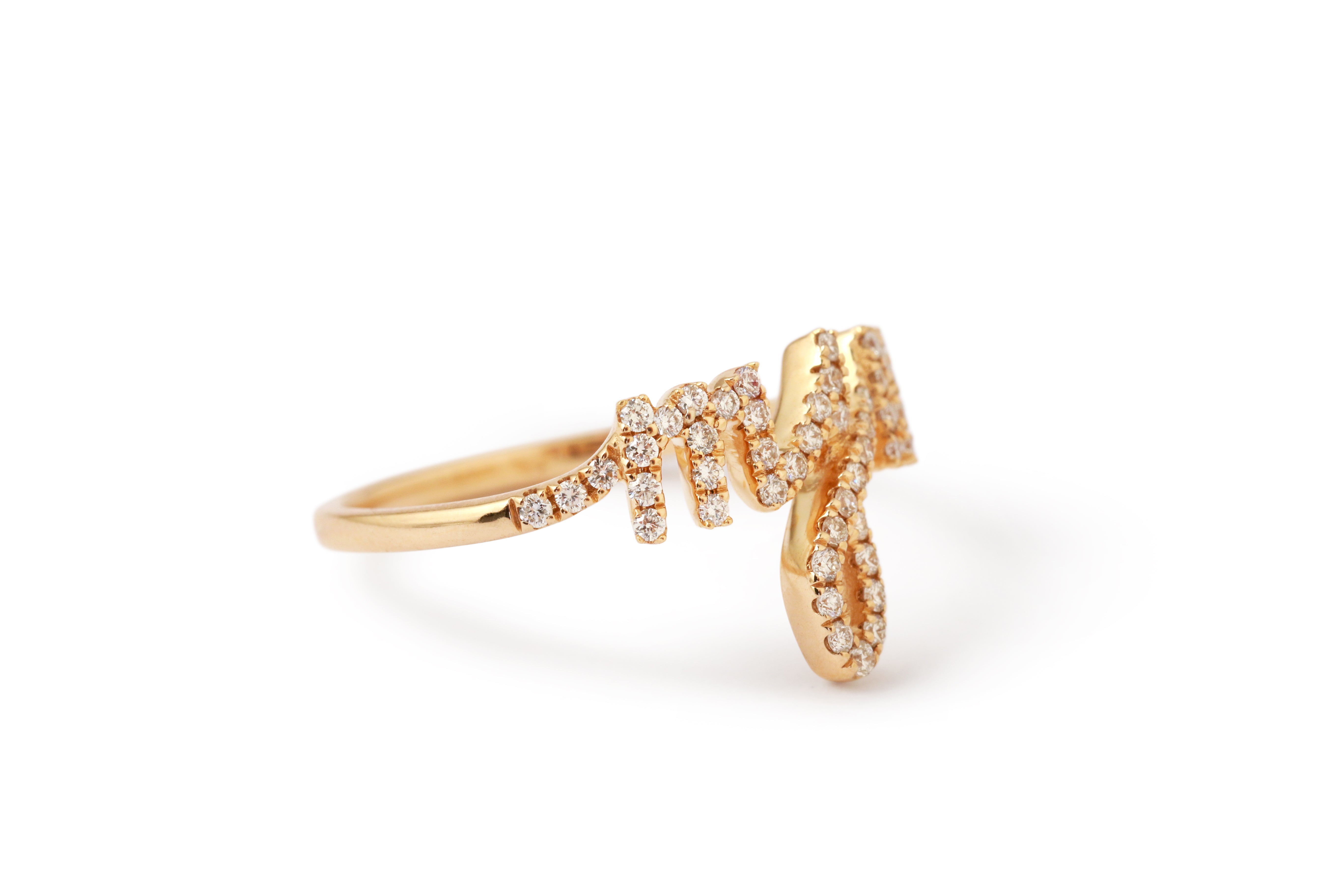 Pave Diamond Initial Ring by Tiffany Yan Rings TY_3InitialRing-2