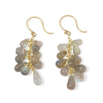 Labradorite Cluster Earrings by TenThousandThings Earrings T_ER437GGL-2