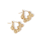 Gold Molten Cluster Hoops by TenThousandThings Earrings T_ER628GG10K