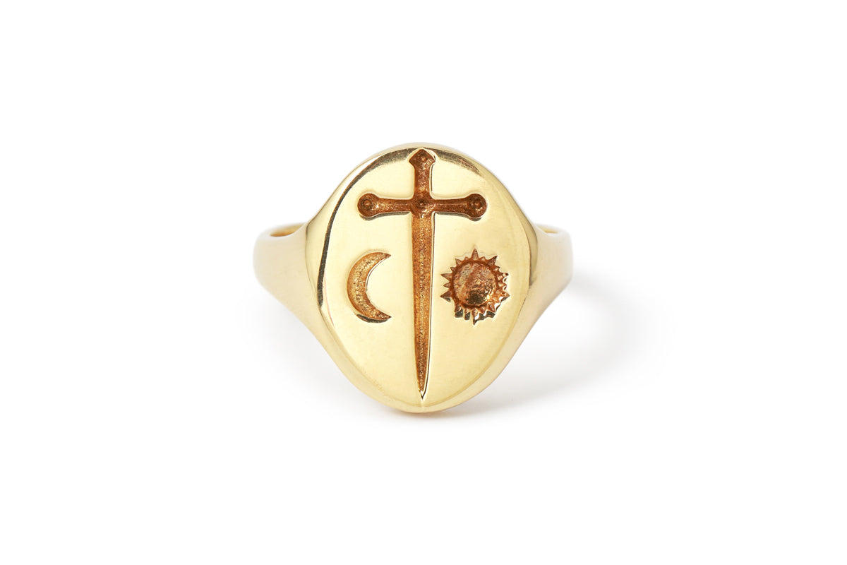 Libra Zodiac Signet Ring by Talon T_ZODIAC