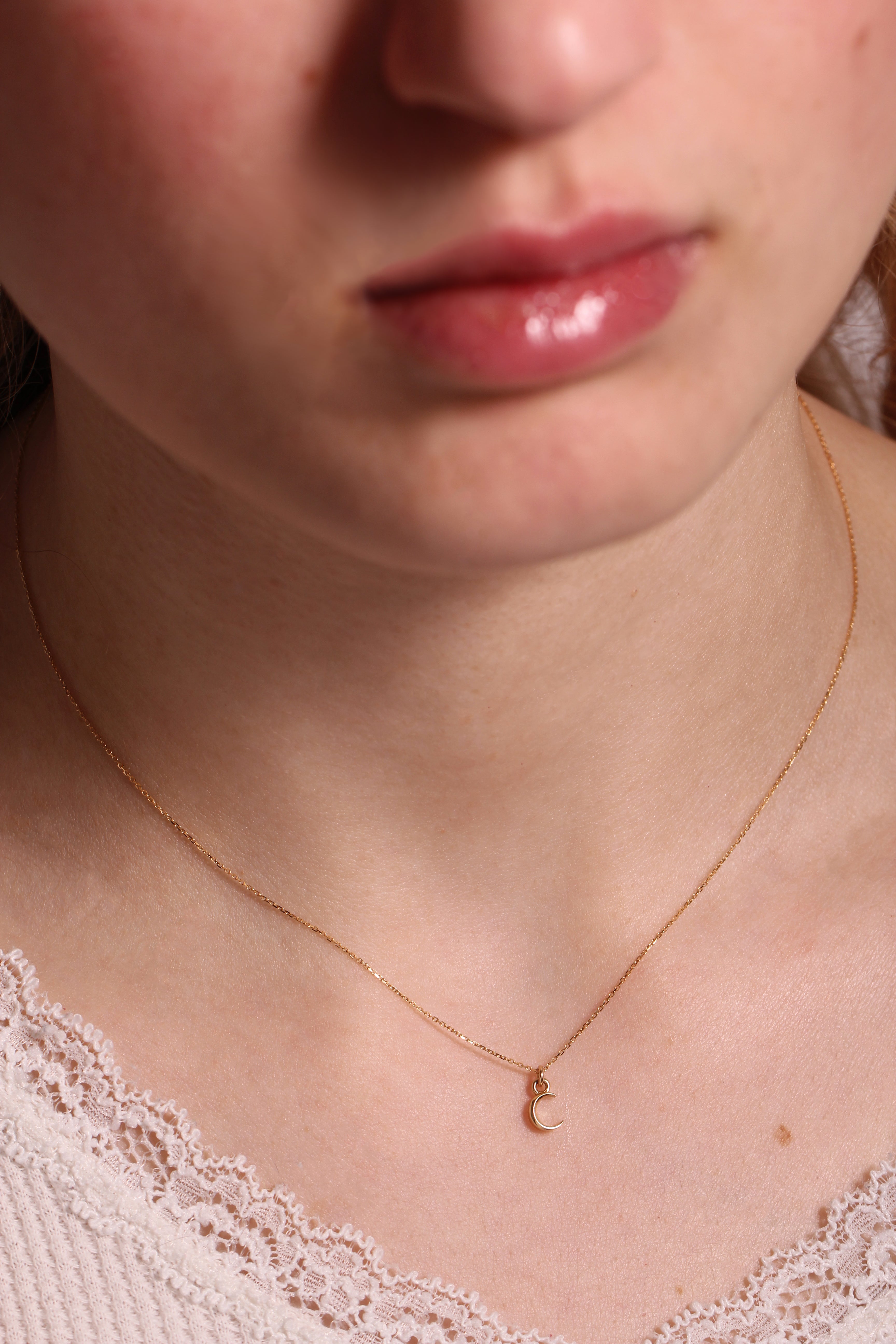 Itty Bitty Crescent Charm Necklace by Talon NECKLACE Talonittybittycrescent