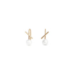 White Pearl Horizon Mini Thread Earring (half pair) By Labulgara WhitePearlHorizonearrings1500