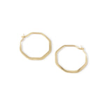 1/2 Inch Octagon Hoops Gold Earrings XSOCTHG