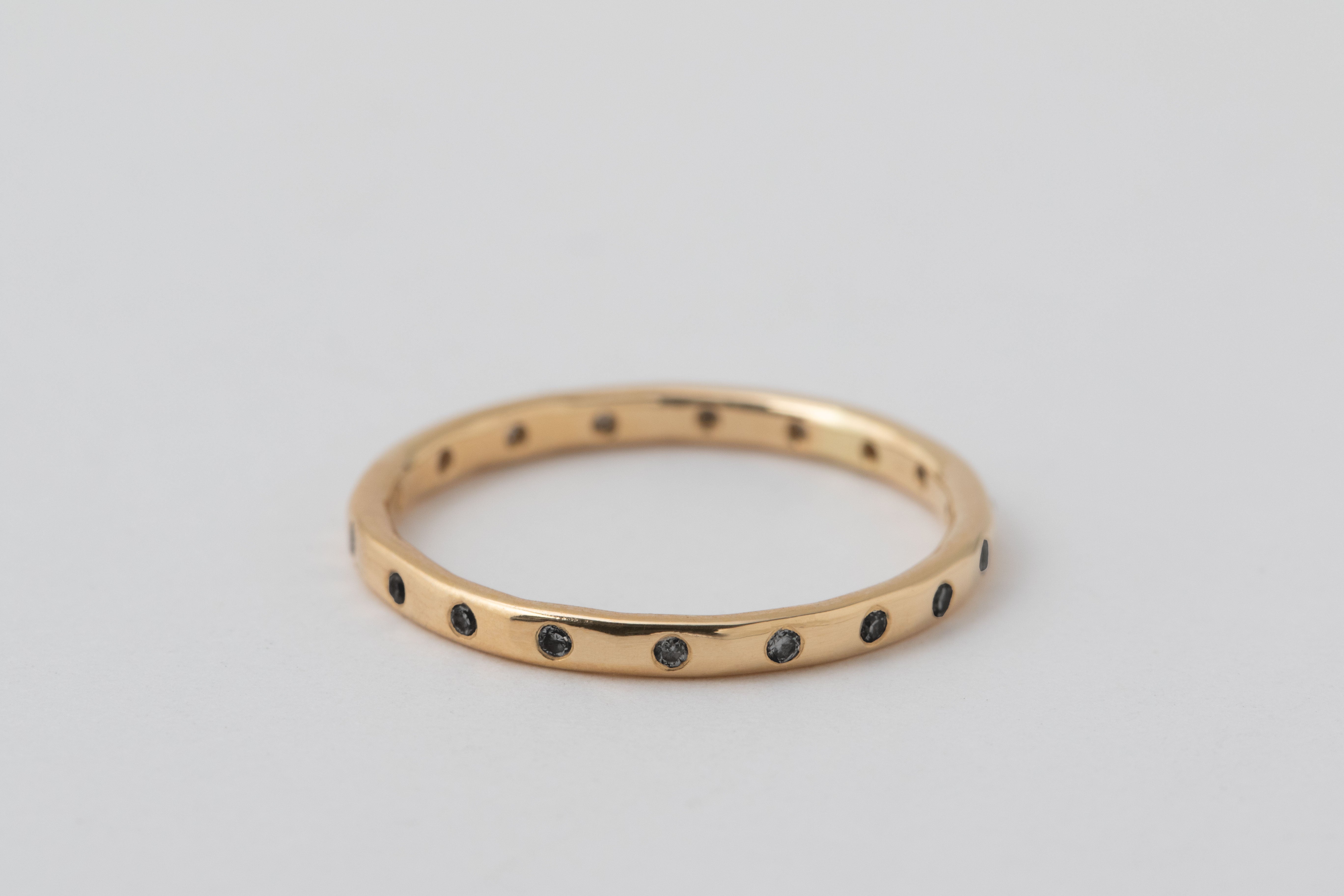 Flush Set 18 Black Diamond Band - 14k Yellow Gold HIDDEN Yellow_Top_BD_LR390G.CR2_RD_14K