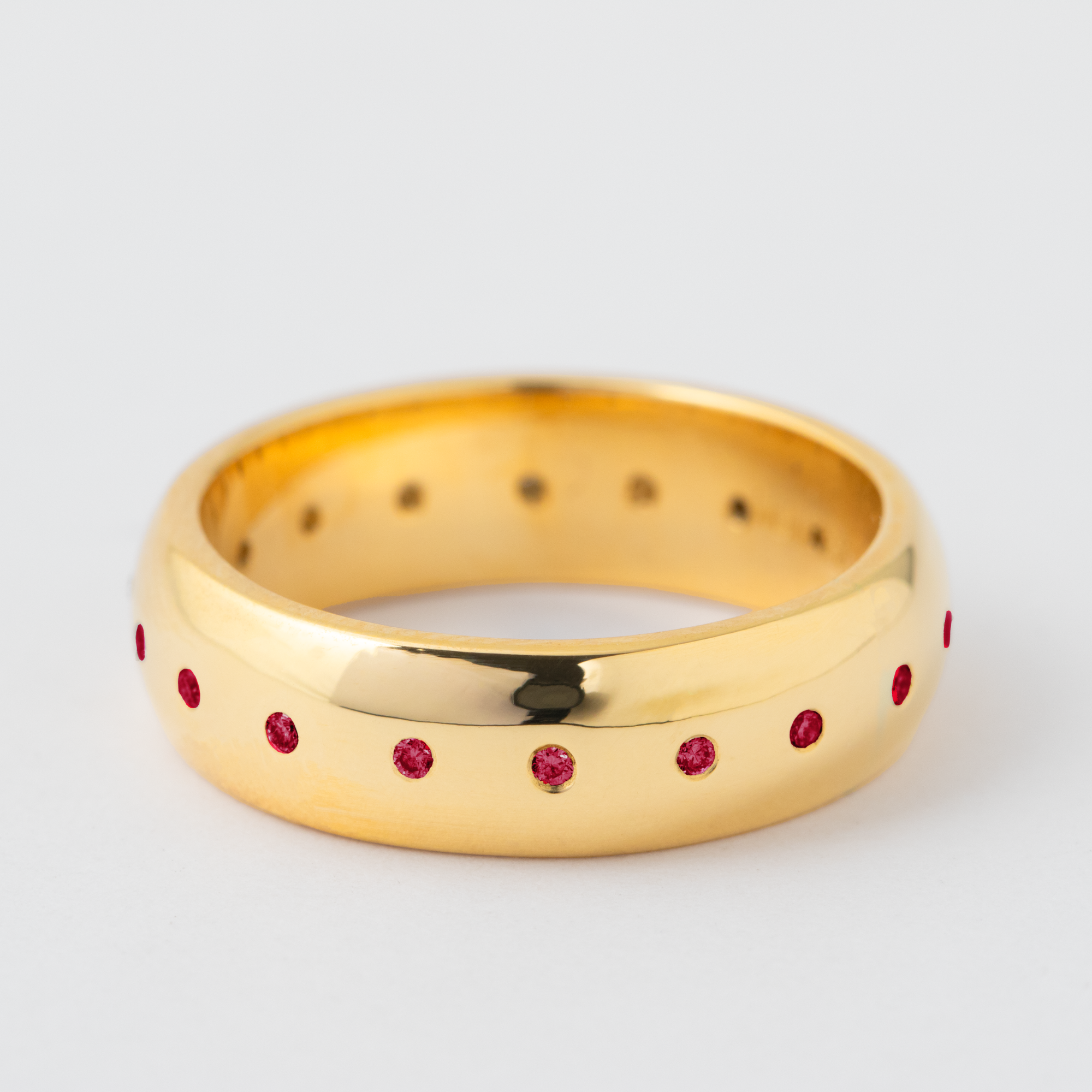 Ruby 6mm Domed Band - 18k Yellow Gold Default Title HIDDEN a169e6c3b9a1f95b700fb755b300a49ab463c65921a27446ba56700d18e0acc8