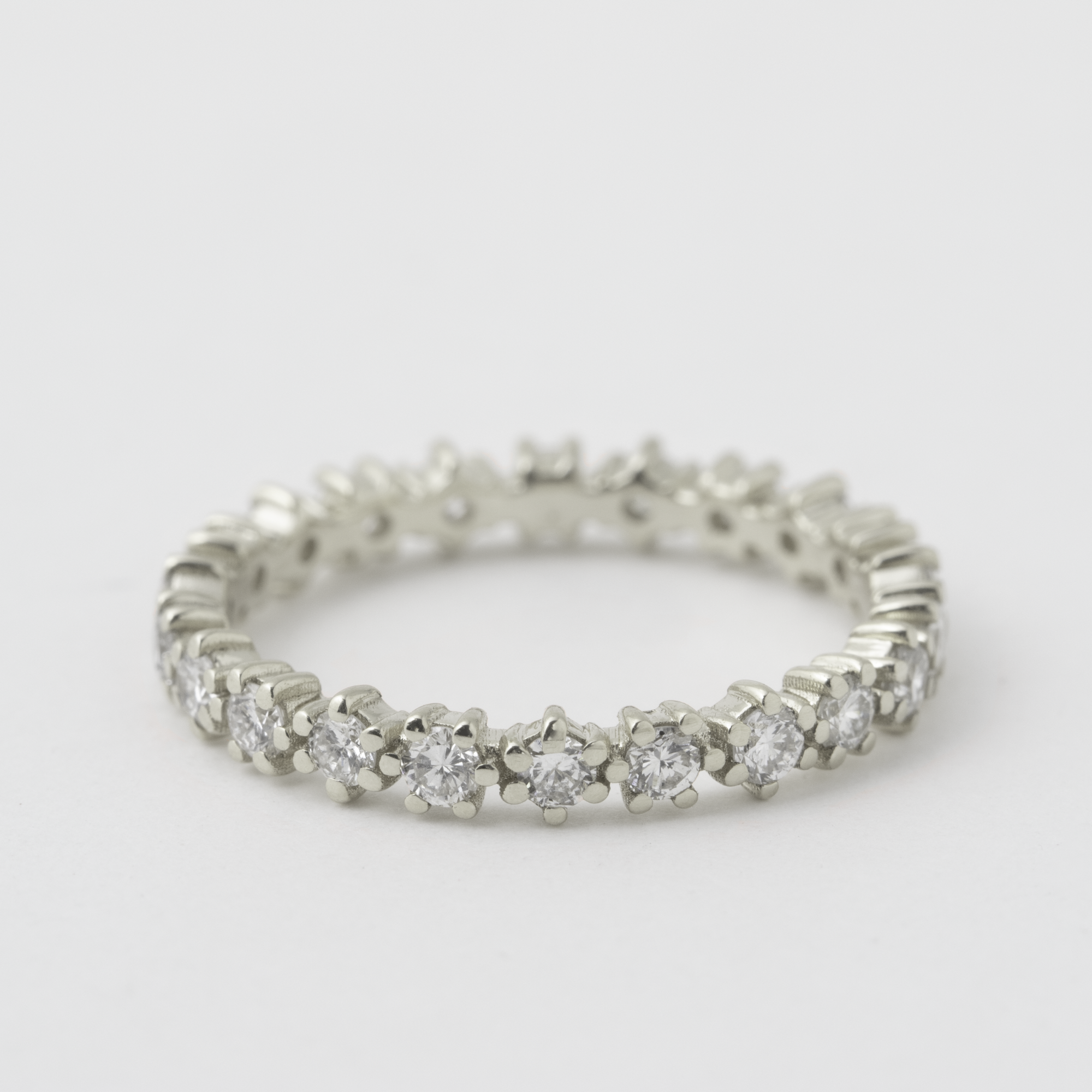 Prong Set White Diamond Eternity Band - 18k White Gold Default Title HIDDEN a23ee79d1d6a33bb36035c9c767a4734390d66a4eaeeaaaf3da785d68056f901