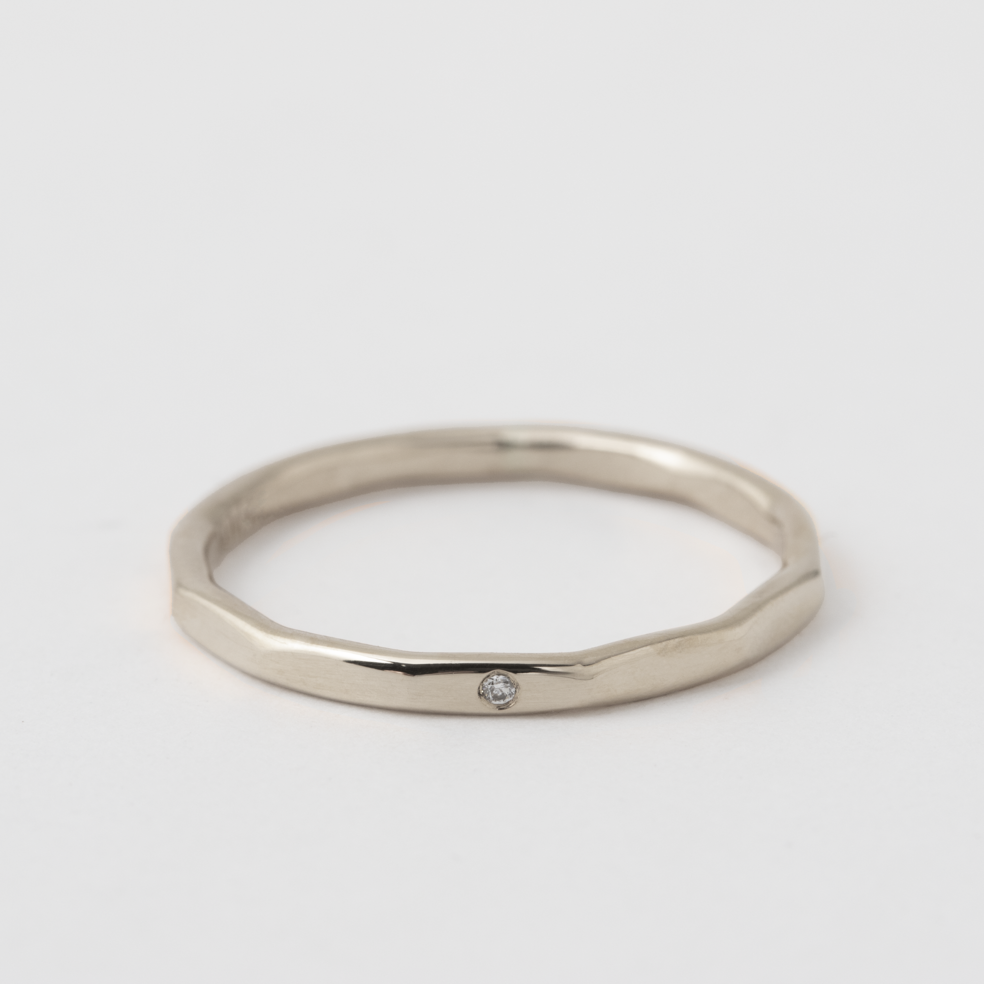 Single Flush Set White Dianmond Band - 18k White Gold Default Title HIDDEN a903e8bcf49d76cdd1e919ea57561c19eae7a1c71febcab9bc38f09053f897f9