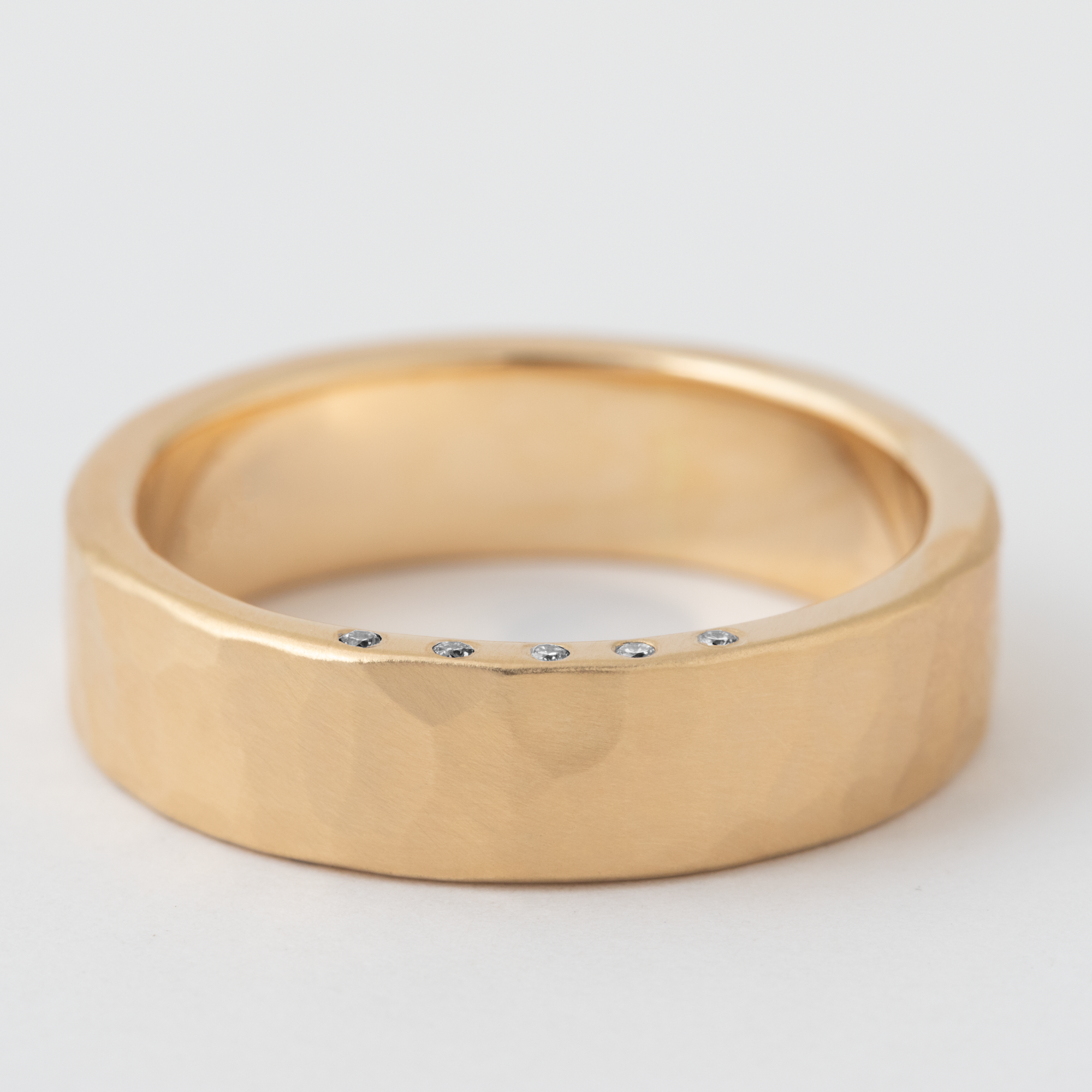 6mm Thick White Diamond Edge Band - 14k Yellow Gold Default Title HIDDEN c20b86ec16a88ec3bf637c44d1c1e53ed388ac395bab6c3c11fa3ce796c90e35