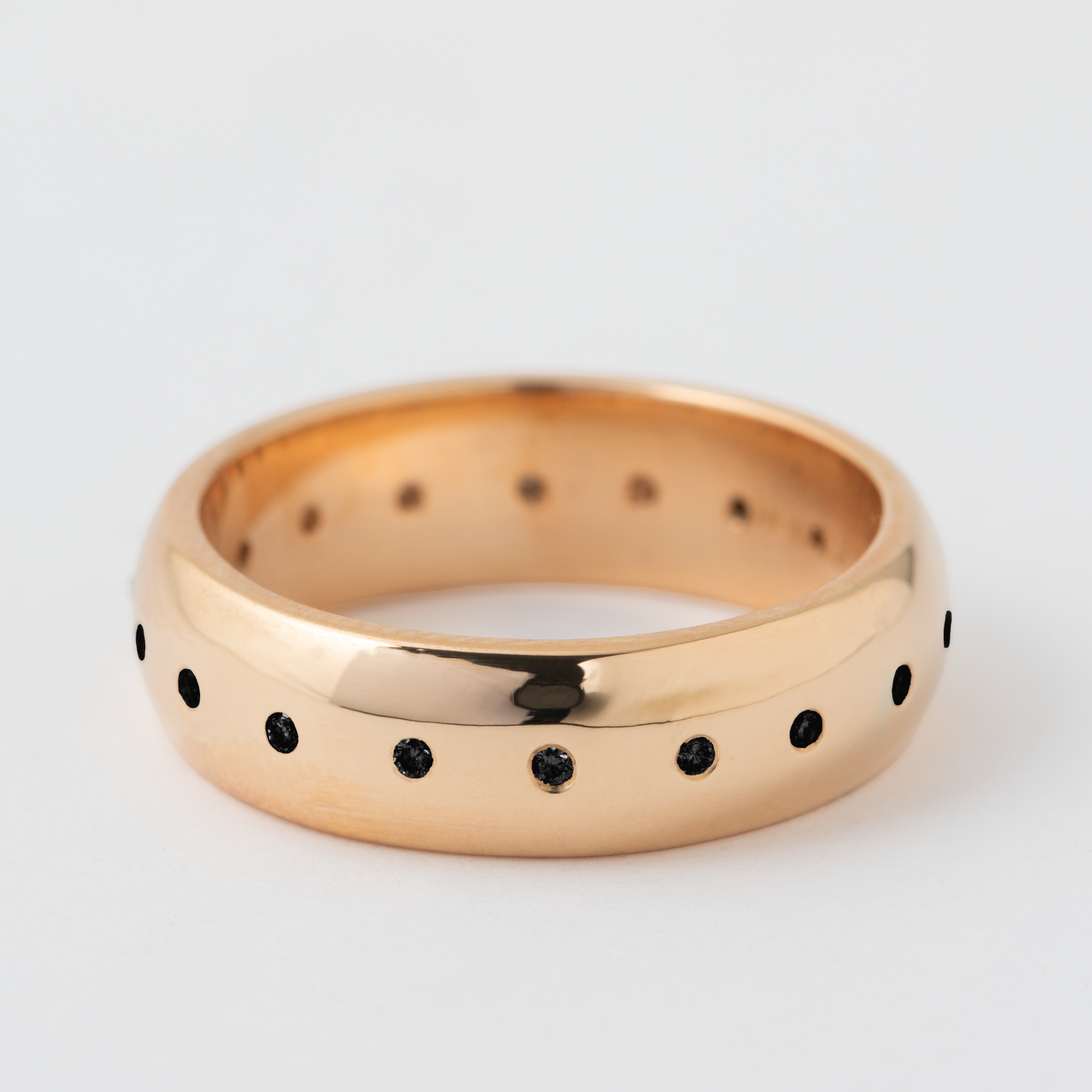 Black Diamond 6mm Domed Band - 18k Rose Gold Default Title HIDDEN d1d568e8bc541285b4c146307487fba687a58bfb77f0acfcb8f5d4876945a361