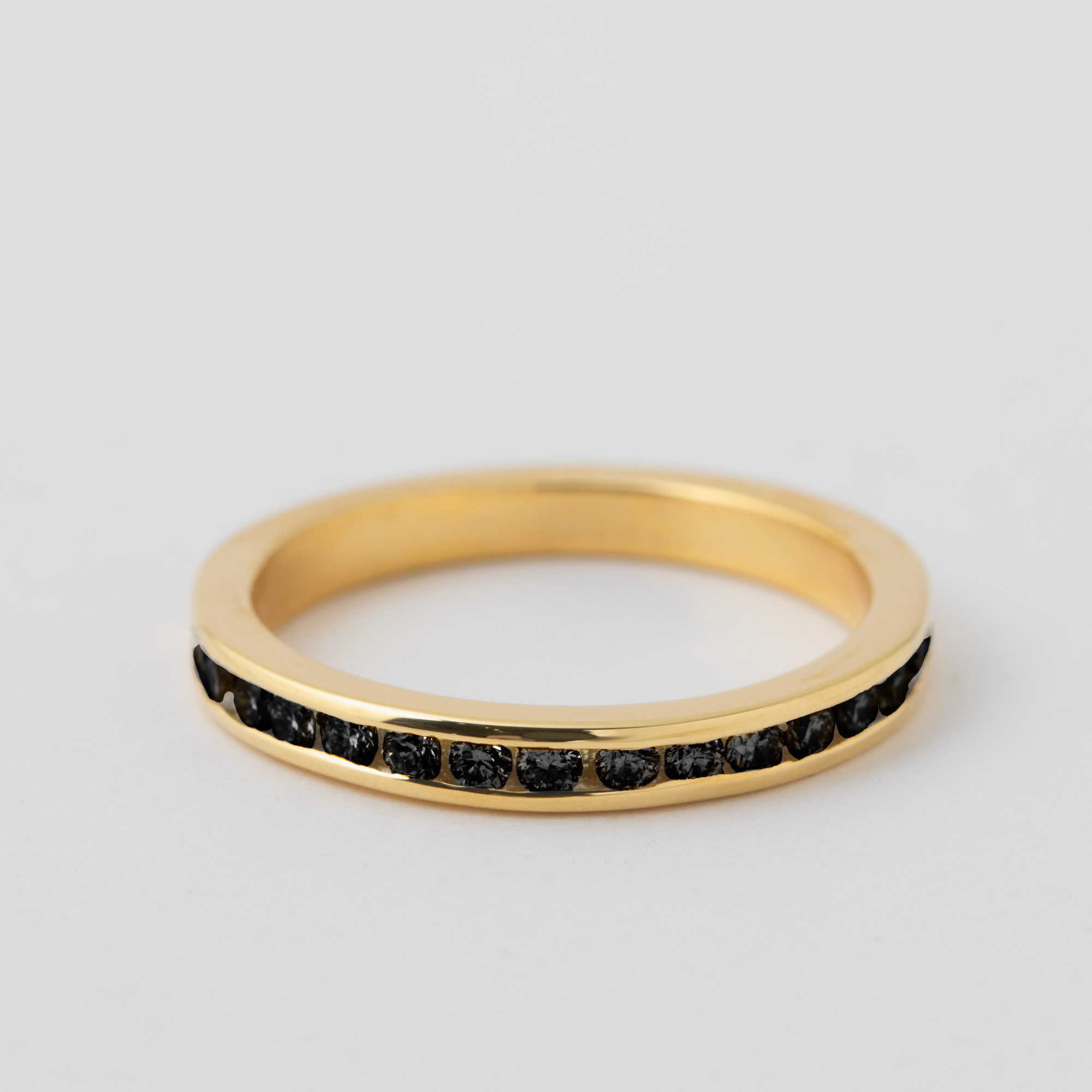 Half Channel Set Black Diamond Band - 18k Yellow Gold Default Title HIDDEN d3c5798af0eee637f3cf7833a06ef1eb085ca1e059a5921141f6df55e401ab90