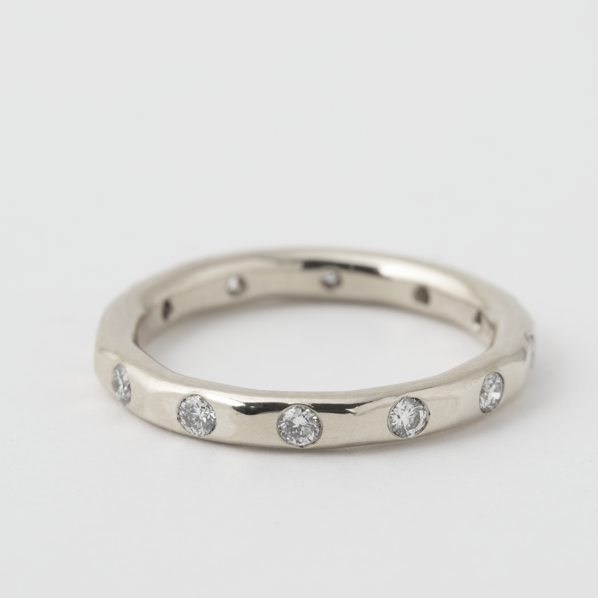 Flush Set 2mm White Diamond Band - 18k White Gold Default Title HIDDEN d63d347f8f70f23f78846b3e6dee19d397580511d6658554463235515a1203b5