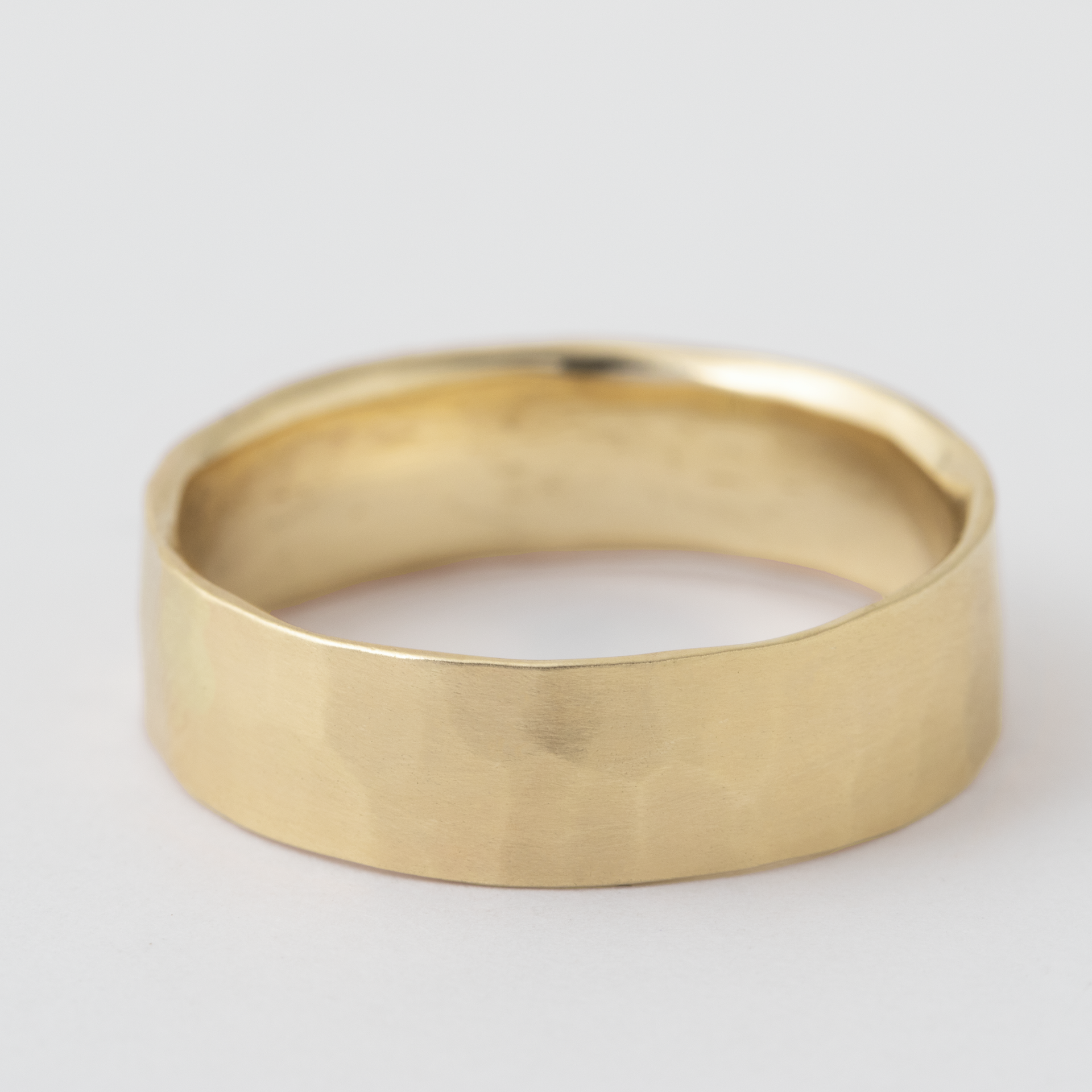 6mm Thin Hammered Solid Band - Yellow Gold – Melissa Joy Manning Inc.