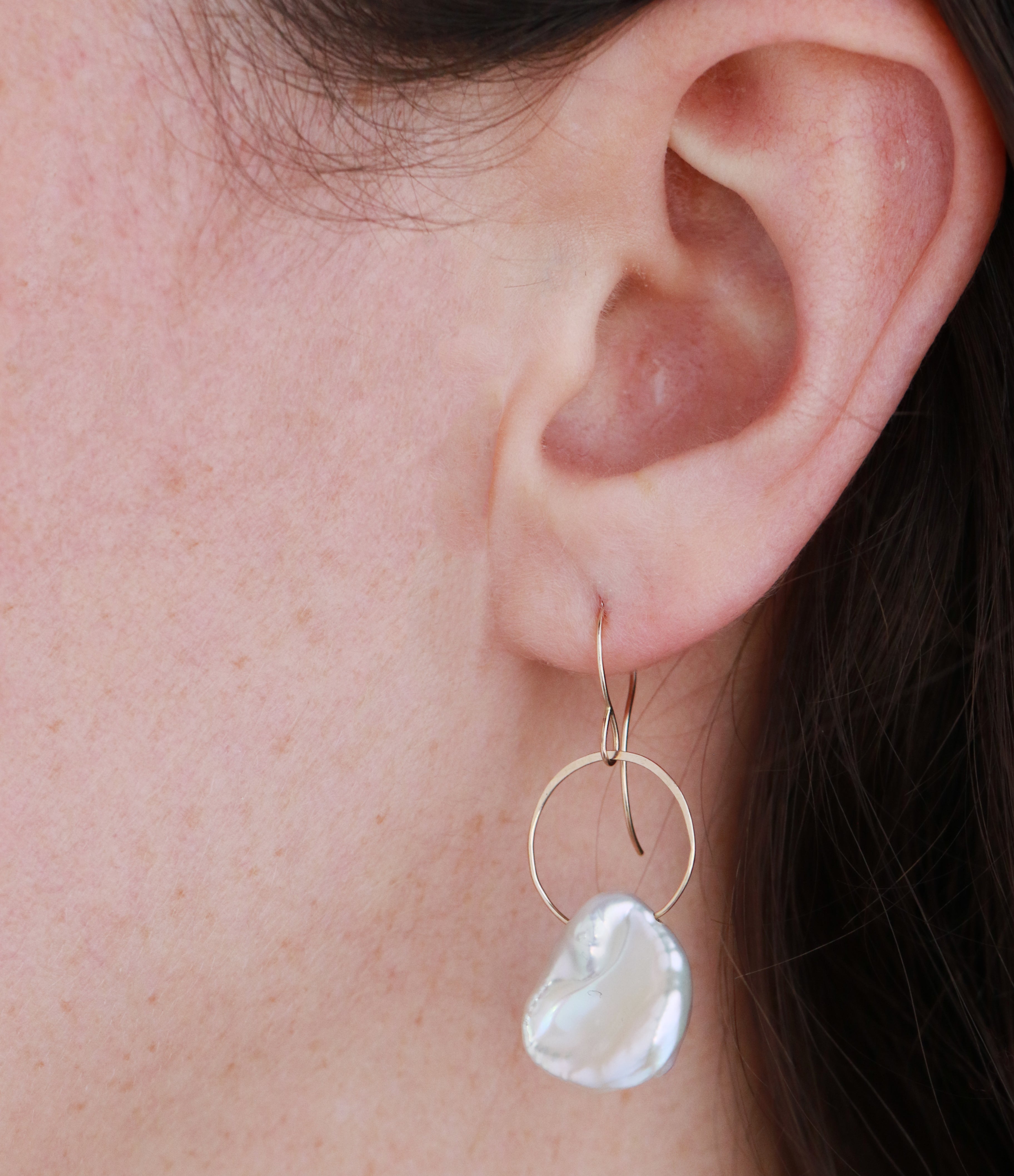 Pearl Drop Earrings Earrings e1866-onmod